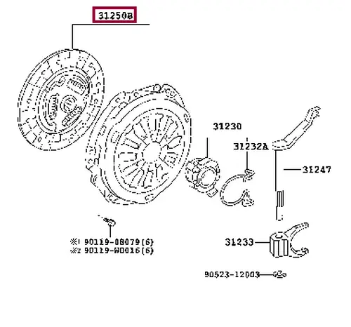 Диск сцепления TOYOTA / LEXUS 3125059635