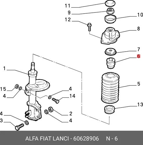 УПРУГАЯ ПРОБКА 60628906 ALFA ROMEO