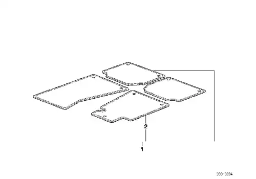 Коврики в салон BMW 51 47 0 026 390