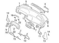 GRILLE-FRONT DEFROSTER 66420FA060MJ SUBARU