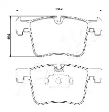 Тормозные колодки дисковые ASHIKA 50-00-0106