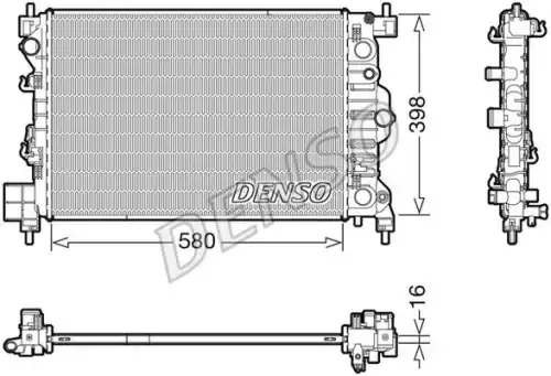 Радиатор системы охлаждения двигателя DENSO DRM20117