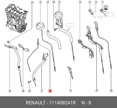 Масляный щуп RENAULT 111408241R