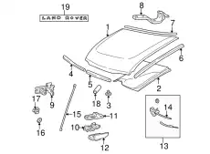 Cable assembly-bonnet release assembly FSC100260 LAND ROVER