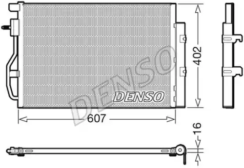 Радиатор кондиционера (конденсатор) DENSO DCN15008