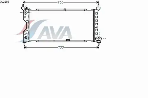 Радиатор системы охлаждения двигателя AVA OL2185