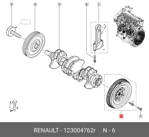 DOUBLE VOLANT AMOR 123004762R RENAULT