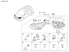Фонарь габаритный KIA 92101B2270