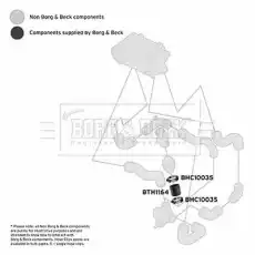 Патрубок воздушный BTH1164 BORG&BECK