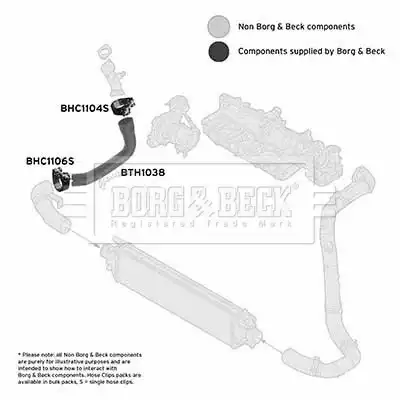Патрубок воздушный BTH1038 BORG&BECK