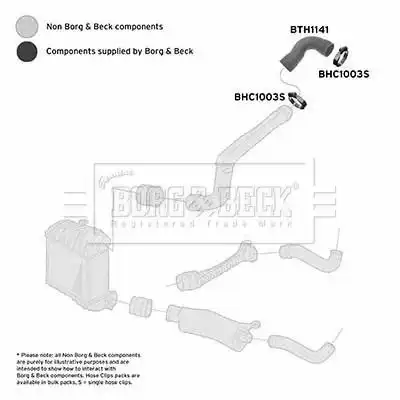 Патрубок воздушный BTH1141 BORG&BECK