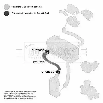 Патрубок воздушный BTH1375 BORG&BECK