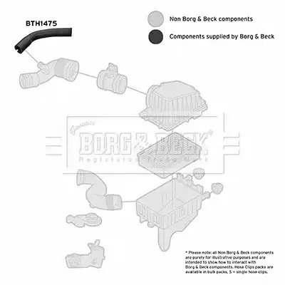 Патрубок воздушный BTH1475 BORG&BECK