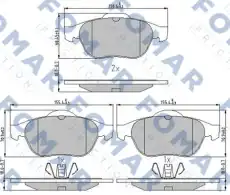 Тормозные колодки дисковые FOMAR FO897081