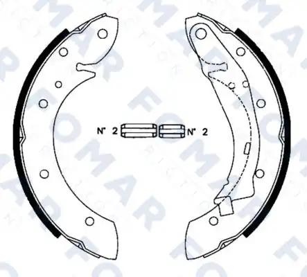 Тормозные колодки дисковые FOMAR FO0634