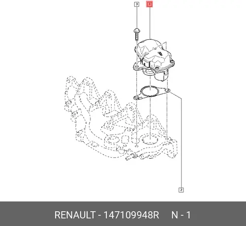 Клапан 147109948R RENAULT