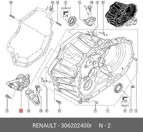 Цилиндр сцепления RENAULT 306202400R