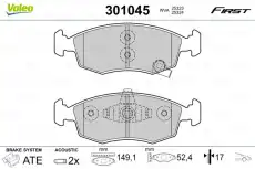 Тормозные колодки дисковые VALEO 301045