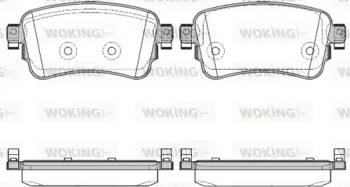 Тормозные колодки дисковые WOKING P1620300