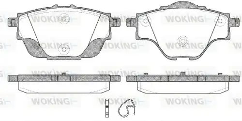 Тормозные колодки дисковые WOKING P1457300