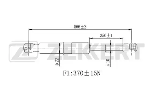 Амортизатор (упор) багажника ZEKKERT GF2361