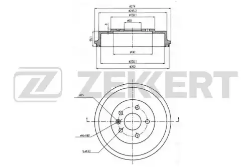Тормозной барабан ZEKKERT BS6180