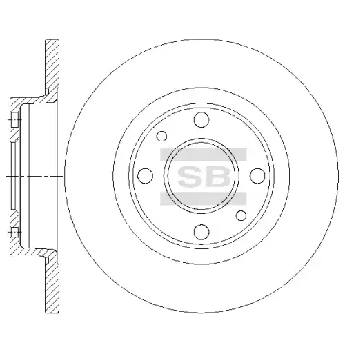 Тормозной диск SANGSIN SD5801