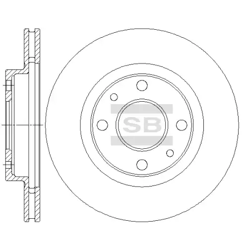 Тормозной диск SANGSIN SD5802