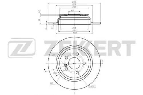 Тормозной диск ZEKKERT BS6145