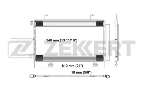 Радиатор кондиционера (конденсатор) ZEKKERT MK3173