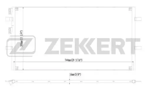 Радиатор кондиционера (конденсатор) ZEKKERT MK3120
