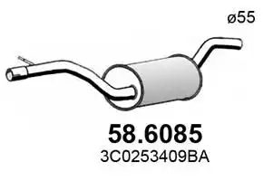 586085 Резонатор глуш средний ASSO
