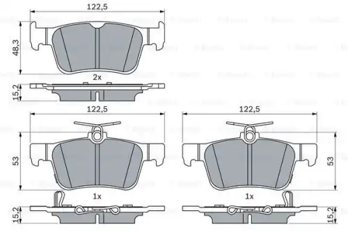 Тормозные колодки дисковые BOSCH 0 986 424 807