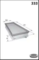 Фильтр воздушный MECAFILTER ELP9579