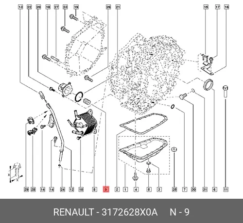 Фильтр АКПП RENAULT 3172628X0A