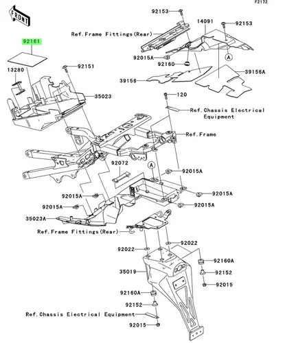 Крышка 921610243 KAWASAKI