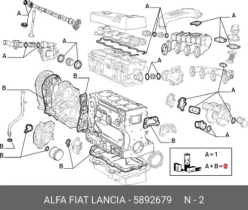 ПРОКЛАДКА ДВИГАТЕЛЯ 5892679 LANCIA