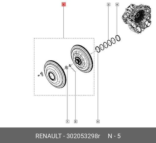 COLLECTION EMBRAYA 302053298R RENAULT