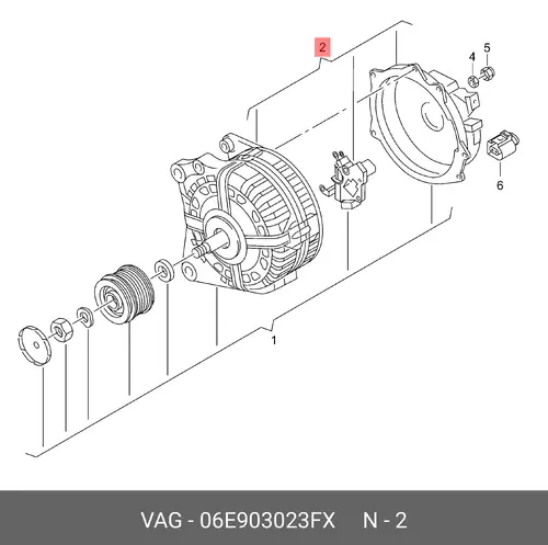 Генератор VAG 06E903023FX