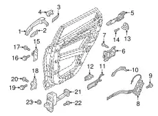 Ручка двери HYUNDAI / KIA 83652D3010