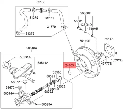 Кольцо уплотнительное автомобильное MOBIS 591113K500