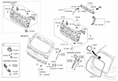 Weatherstrip assy - tailgate a/pinch, rh 83140D9100 HYUNDAI