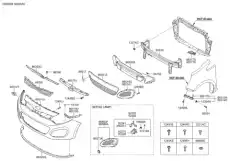 Reinforcing - front bumper upper 865751W000 HYUNDAI