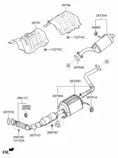 ГЛУШИТЕЛЬ 28710B2500 HYUNDAI