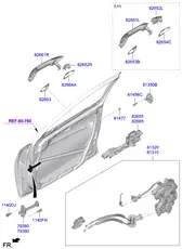 Ручка двери HYUNDAI / KIA 82652M6110