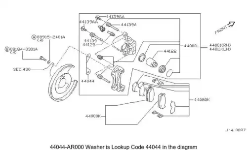 Шайба 44044AR000 INFINITI