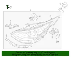 Screw - headlamp adjust 9217221150 HYUNDAI