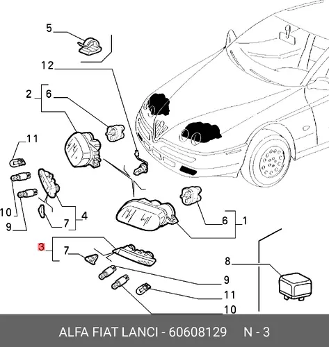 Фара ALFA ROMEO 60608129