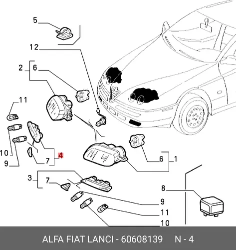 Фара ALFA ROMEO 60608139