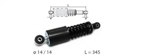 CABIN SHOCK ABSORBER FRONT AC7081 ERREVI